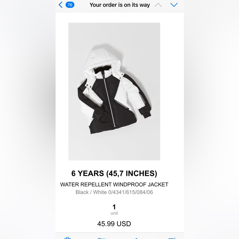 Zara winter/ski jacket- Unisex